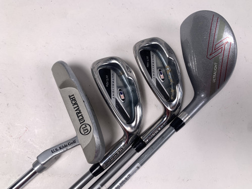 US Kids Wt-10 60" Club Set 4H 6 & 8 Irons Putter 60" Youth Graphite Junior RH, 1 of 12