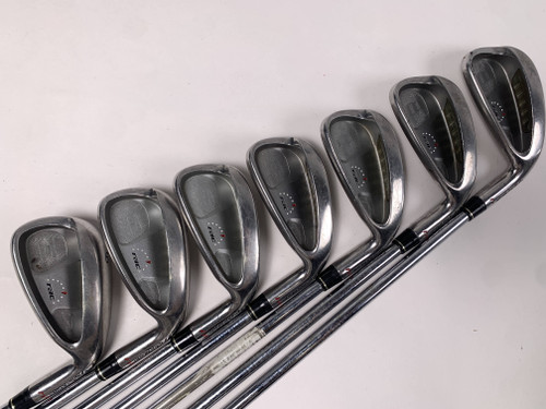 TaylorMade Rac HT Iron Set 3-9 Light Metal 95g Stiff Steel Mens RH Midsize Grips, 1 of 12