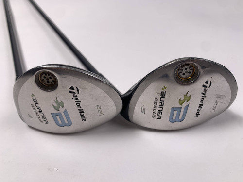 TaylorMade Burner Rescue 2008 4 & 5 Hybrid Set 22* 25* REAX 50g Ladies Womens RH, 1 of 12