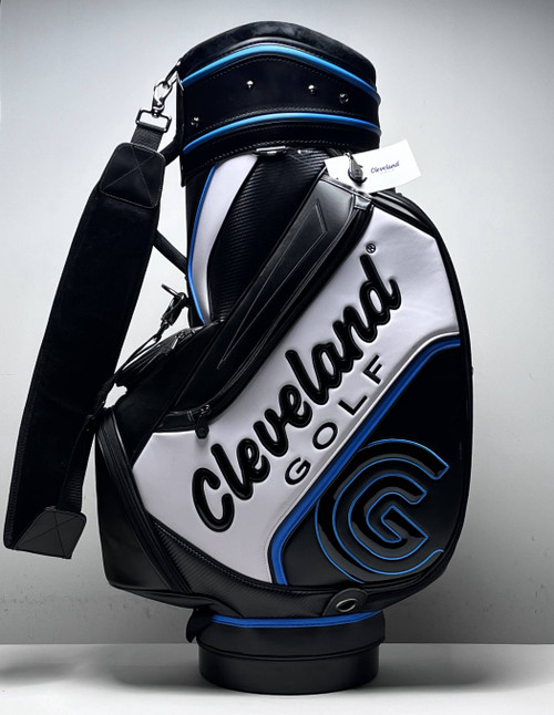 Cleveland CG Tour Staff Bag Black Blue 6-Way Divide Single Strap Golf Bag, 1 of 12