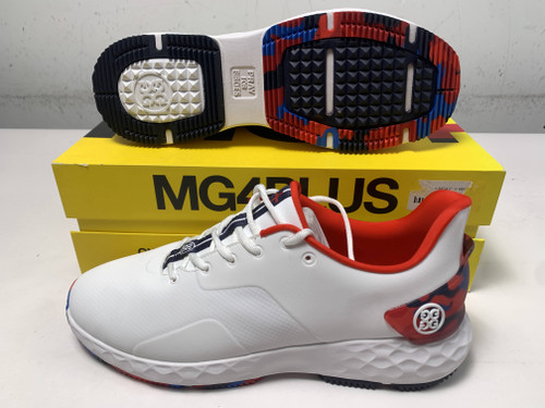 G/Fore G4 Golf Shoes White Red Navy Poppy Men's SZ 12 (G4MA23EF27), 1 of 12