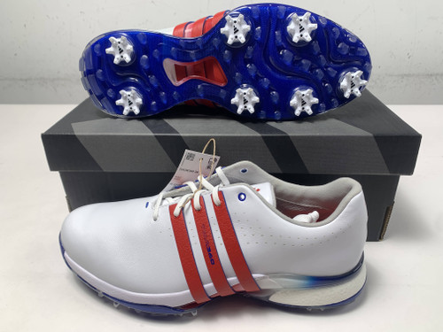 Adidas Tour360 24 Boost Golf Shoes White Red Blue Men's SZ 9.5 (IE3370), 1 of 12