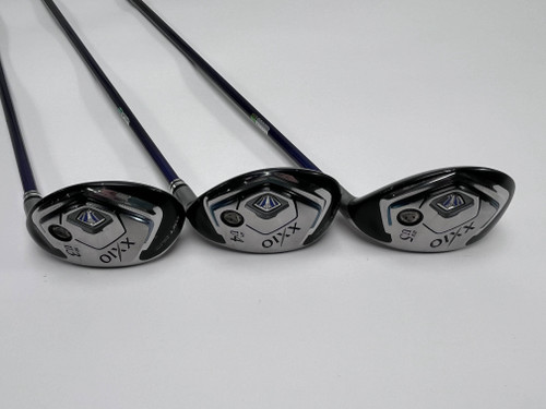XXIO 8 Hybrid Set 3 4 5 | 19* 21* 23* DST 6434 54g Stiff Graphite Mens RH, 1 of 12