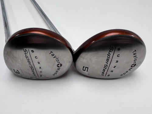 TaylorMade Supersteel 3 & 5 Fairway Wood Set 15* 18* R-80 Regular Steel Mens RH, 1 of 12