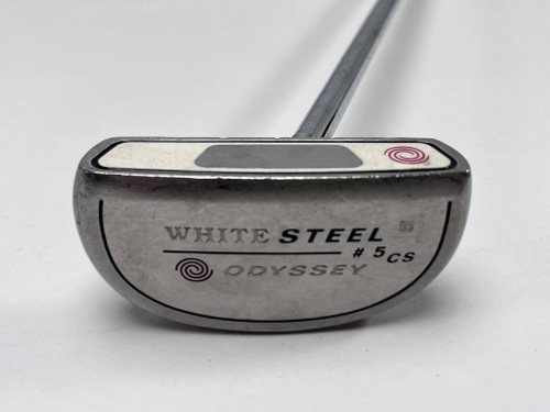 Odyssey White Steel 5 Center Shaft Putter 36" SuperStroke Wrist Lock Grip RH, 1 of 12