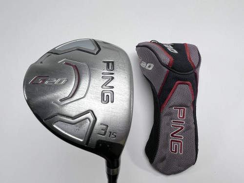 Ping G20 3 Fairway Wood 15* TFC169F Soft Regular Senior RH HC Midsize Grip, 1 of 12