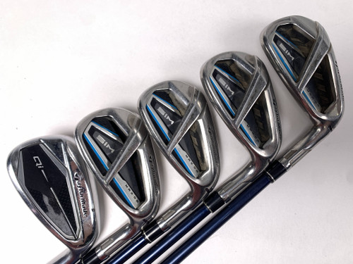 TaylorMade SIM MAX OS Iron Set 7-PW+AW Ventus Blue 6-R Regular Graphite Mens RH, 1 of 12