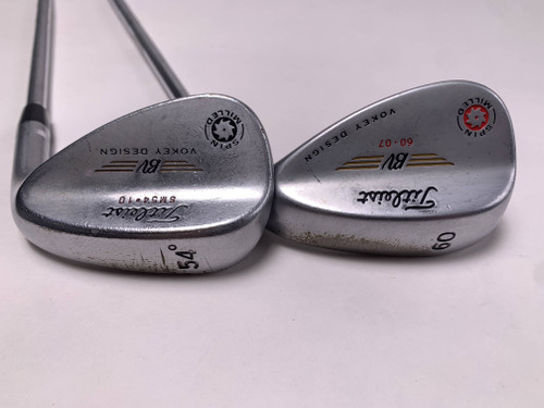 Titleist Vokey Spin Milled Chrome 2009 Wedge Set 54* 10 60* 7 Wedge Steel RH, 1 of 12