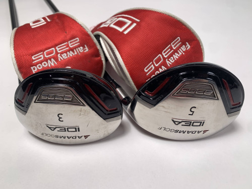 Adams Idea A3 OS 3 & 5 Fairway Wood Set 15* 18* Grafalloy 60g Uniflex RH HC, 1 of 12