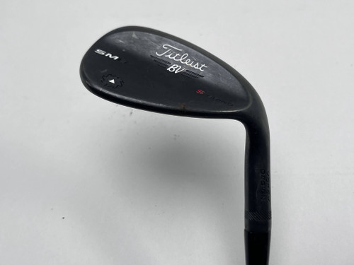 Titleist Vokey SM6 Jet Black Sand Wedge SW 56* 10 Bounce S-Grind Wedge RH, 1 of 12