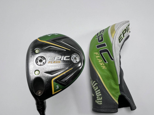 LEFTY Callaway EPIC Flash Sub Zero 3 Fairway 15* HZRDUS Smoke Black Stiff LH HC, 1 of 12