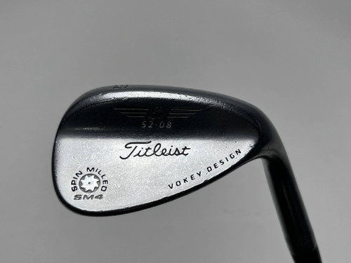 Titleist Vokey Spin Milled SM4 Chrome Wedge 52* 8 Bounce Wedge Steel Mens RH, 1 of 12