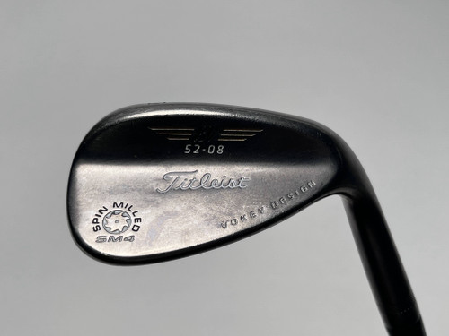 Titleist Vokey Spin Milled SM4 Black GW 52* 8 Vokey Wedge Steel Mens RH, 1 of 12