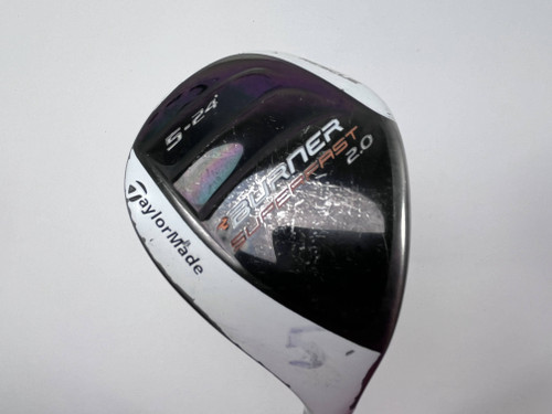 TaylorMade Burner Superfast 2.0 5 Hybrid 24* REAX 60g Regular Graphite Mens RH, 1 of 12