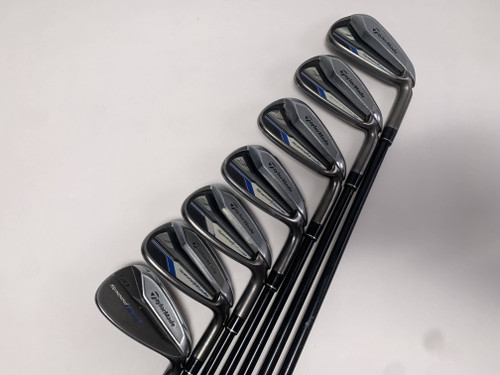 TaylorMade Speedblade Iron Set 5-PW+GW VeloxT 75g Stiff Graphite Mens RH +1/2'', 1 of 12