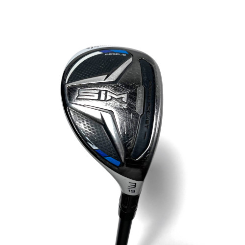 TaylorMade SIM MAX 3 Hybrid 19* Project X HZRDUS Smoke 6.0 Black 80g Stiff RH, 1 of 12