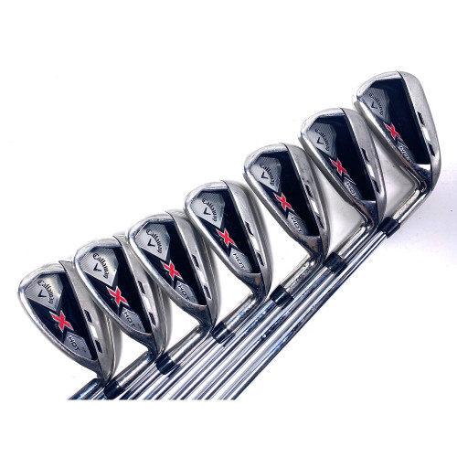 Callaway X Hot N14 Iron Set 4-PW+AW Uniflex Steel Mens RH No 8 iron, 1 of 12