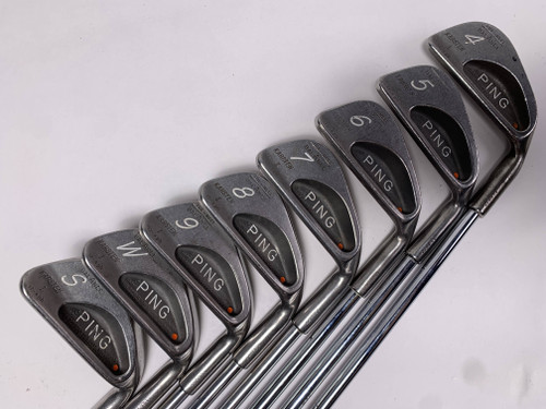 Ping Karsten I Iron Set 4-PW+SW Orange Dot 2* Flat Stiff Steel Mens RH, 1 of 12
