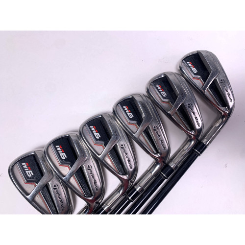 TaylorMade M6 Iron Set 5-PW Fujikura Atmos Red 6R Regular RH Midsize Grips +1'', 1 of 12
