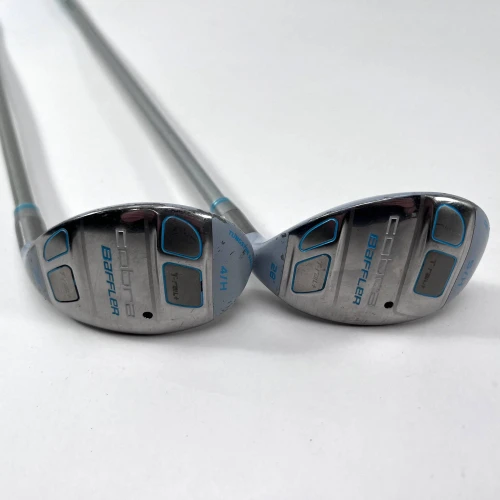 Cobra Baffler T-Rail Womens 4 & 5 Hybrid Set 22* 25* Tour AD G 50g Ladies RH, 1 of 12