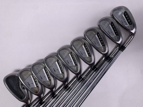 TaylorMade Rac OS Iron Set 3-PW+AW True Temper Regular RH Midsize Grips +1.5'', 1 of 12