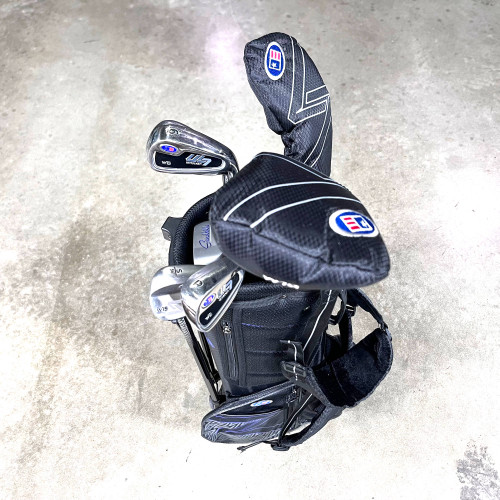 US Kids UL-7 W15 Club Set Driver 4H 6 & 8 PW SW Putter 54" Purple JR RH HC +Bag, 1 of 12