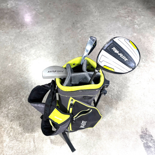 LEFTY Top Flite Junior Club Set Driver 4H 7i Putter Junior LH +Bag 45", 1 of 12