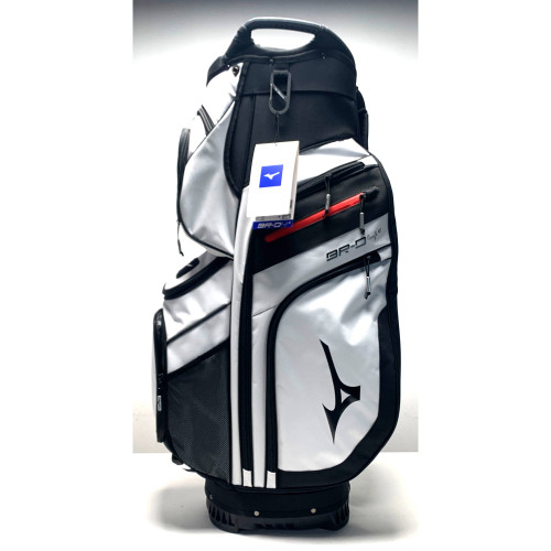 Mizuno BR-D 4C Cart Bag White/Black/Red 14-Way Divide Dual Strap Golf Bag NEW, 1 of 12