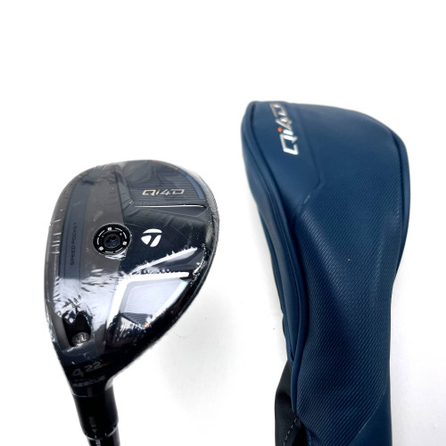 LEFTY TaylorMade Qi4D Rescue 4 Hybrid 22* KBS Reax 65 65g Regular LH NEW, 1 of 12