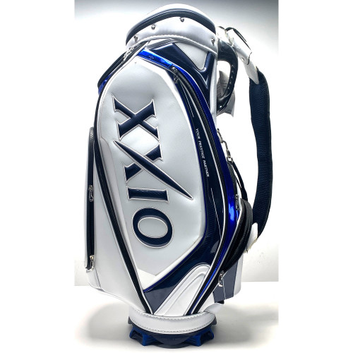 XXIO Replica Staff Bag White Blue 5-Way Divide Single Strap Golf Bag, 1 of 12