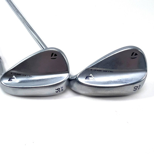 TaylorMade Milled Grind 3 Raw Chrome Wedge Set 56* 12 | 60* 8 KBS Hi Rev 2.0 RH, 1 of 12