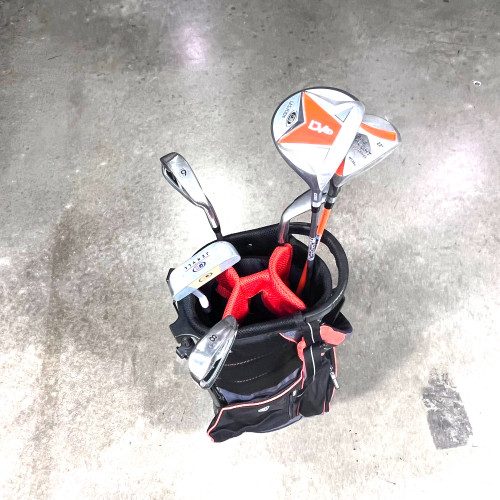 US Kids Ultralight WT-20s Club Set DR 3W 6 & 8 PW Putter 51" Orange JR RH +Bag, 1 of 12