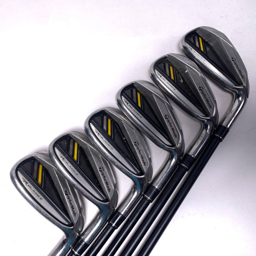 TaylorMade RocketBladez Iron Set 5-PW RocketFuel 65g Senior Graphite Mens RH, 1 of 12