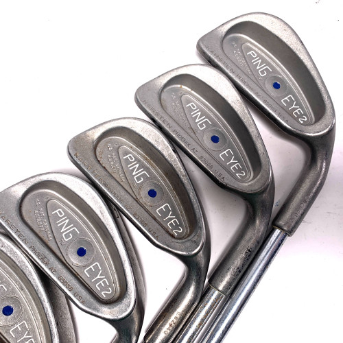 Ping Eye 2 Iron Set 2-9 Blue Dot 1* Up Cushin JZ Regular Steel Mens RH, 1 of 12
