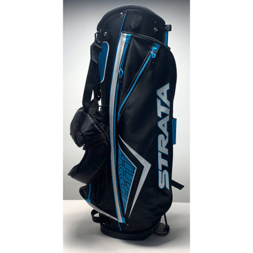 Strata Lightweight Stand Bag Black 7-Way Divide Dual Strap Golf Bag, 1 of 12
