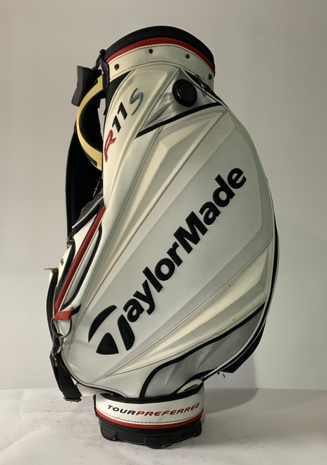 TaylorMade R11S Staff Bag White 6-Way Divide Single Strap Golf Bag 8" x 9.5" (3ETVOGV2D8WT)