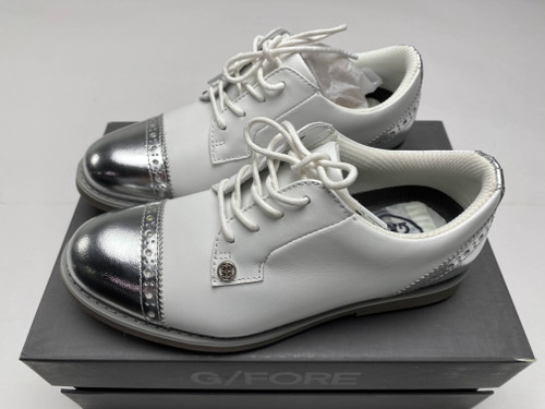 G/Fore Ladies Cap Toe Gallivanter Golf Shoes White Women's SZ 5.5 (G4LC20EF04) (4B0V78OTBPYT)