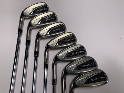 TaylorMade Stealth Iron Set 5-PW+AW KBS Max MT 85g Stiff Steel LH Midsize Grips, 1 of 12