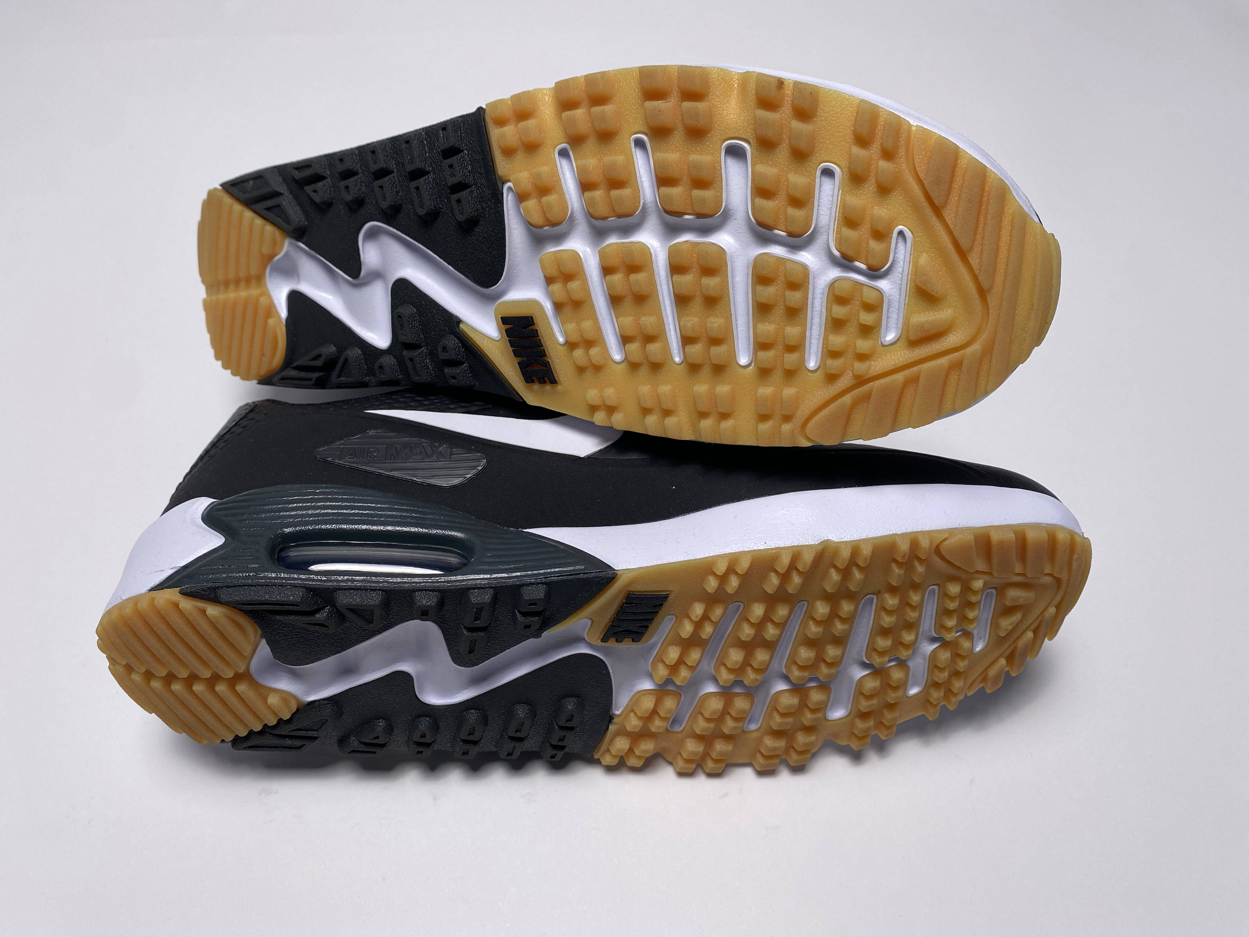 Nike Air Max 90 G Golf Shoes Black White Gum Men's SZ 10 (HV9305