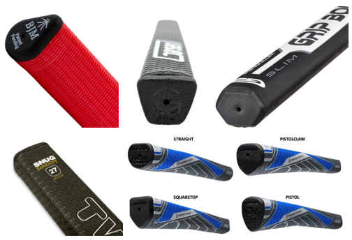 Various images of unique putter grips