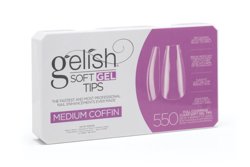 Gelish Soft Gel Tips - Medium Coffin Gelish Soft Gel Tips - Medium Coffin