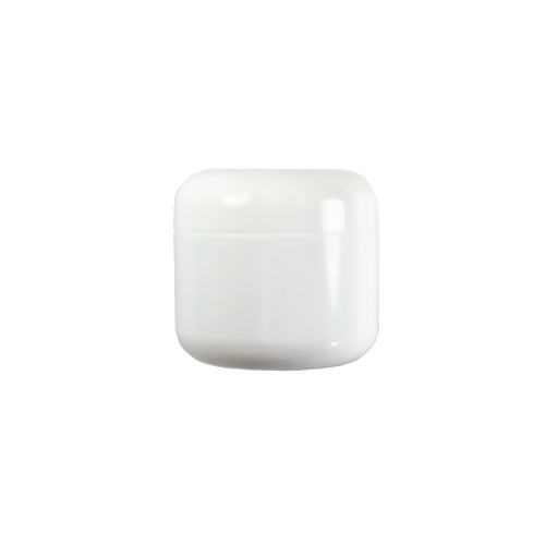 White Round Plastic Jar 2 oz