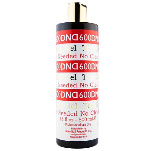 DND 600 No Cleanse Needed Top Gel Refill 16oz