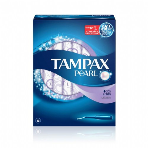 Tampax pearl tampón 100%algodón lites 18 U