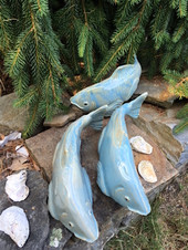 3 Medium - Sky blue Koi 2nds