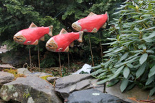 Salmon garden art