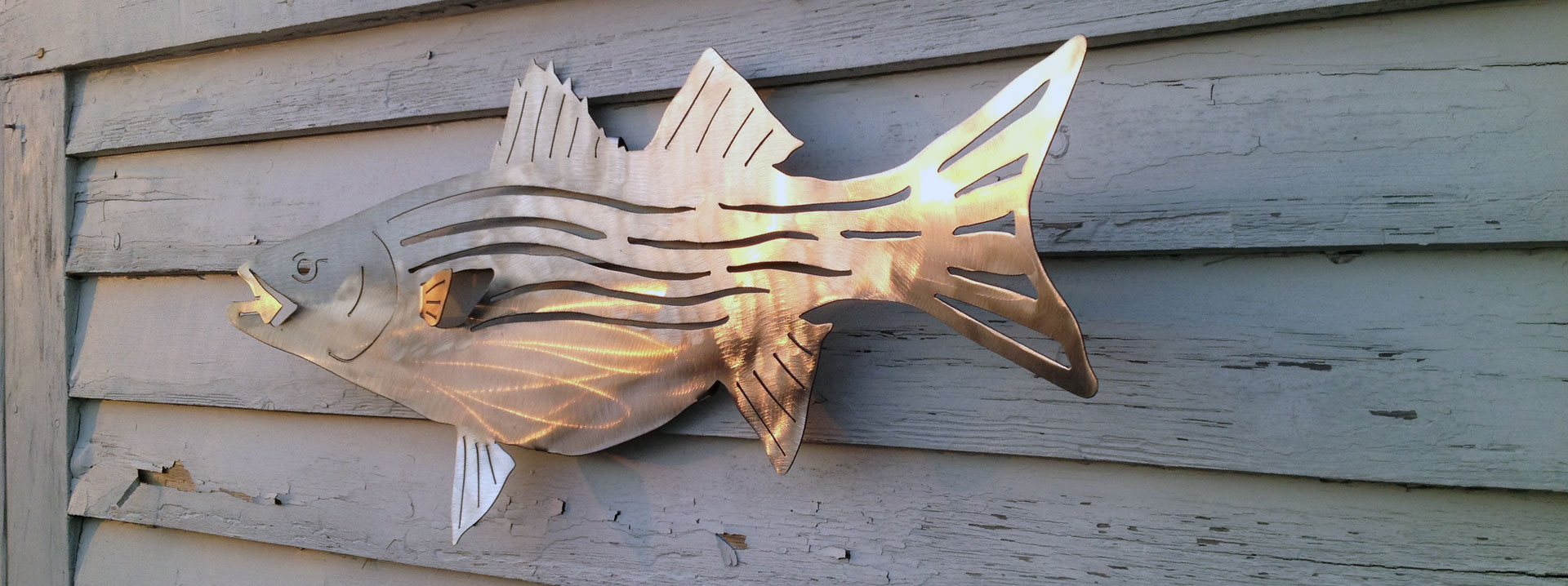 Red fish Stainless Steel Metal Wall Art