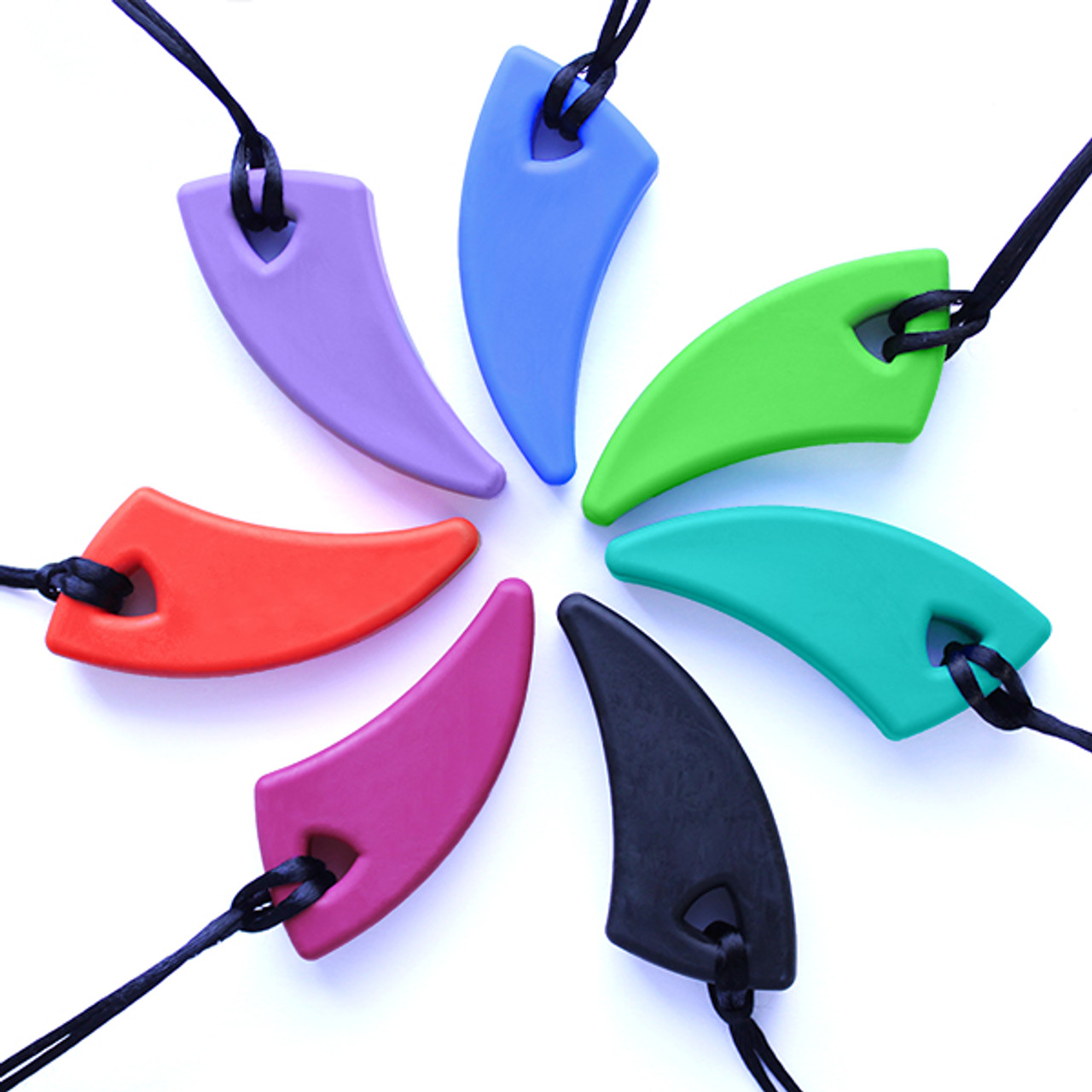 Sensory Chew Necklace Silicone 5pcs Multi Color Heat Resistant Anxiety  Relief | eBay