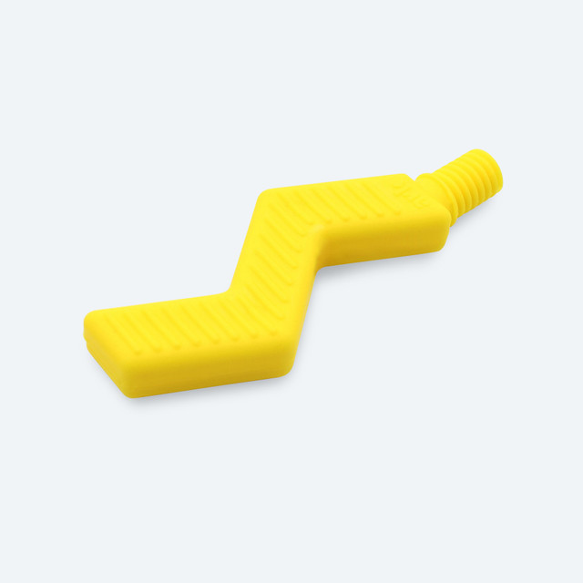 The ARK Zig Zag tip is a lightning shaped biting and chewing tip. It has horizontal lined texture along the zig zag and is long and slender to provide sensory feedback to the back molars when chewing.