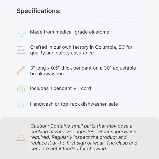 Krypto-Bite necklace specifications.